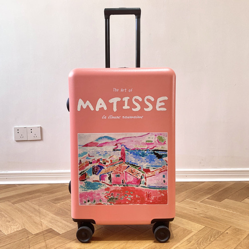 그림 캐리어 개성 디자인 여행가방 핑크 20인치 24인치 여행가방