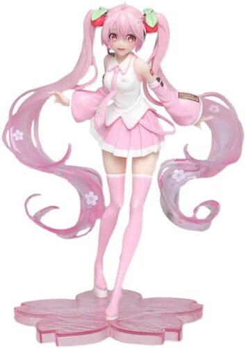 액션 피규어 미국 모형 사쿠라 미쿠 핑크 버전 애니메이션 생일 선물 새로운 사쿠라 스커트 핑크 인형(7.82인치)-624868