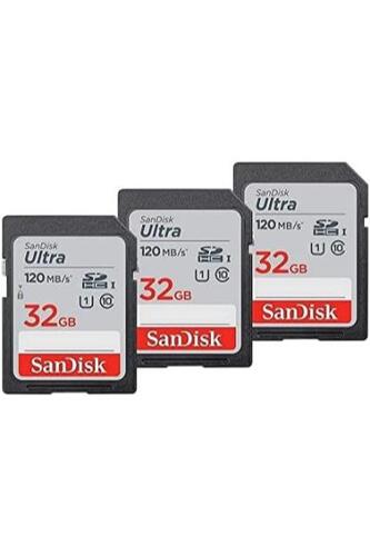샌디스크 32GB 3팩 울트라 SDHC UHS-I 메모리 카드 (3x32GB) 미국-638021