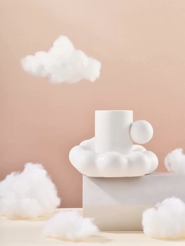 디자인 머그컵 북유럽 도자기 구름컵 사무실 생일물컵 선물 커피세트
