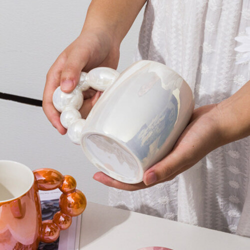 디자인 머그컵 남녀생 커플 대용량 세라믹 고비상 커피