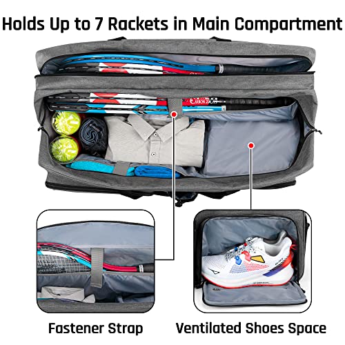 테니스 가방 미국 더플백 7 라켓 용량 피클볼 배드민턴 스쿼시 스포츠-614035