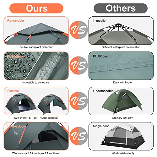 백패킹 캠핑 텐트 3인용 텐트 돔텐트 4계절 방수 방풍 캠핑 텐트 가족용