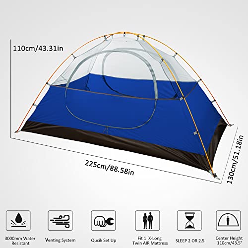 백패킹 초경량 캠핑 텐트 2-3인용 텐트 방수 텐트 트레킹 야외 축제 캠핑 배낭 여행