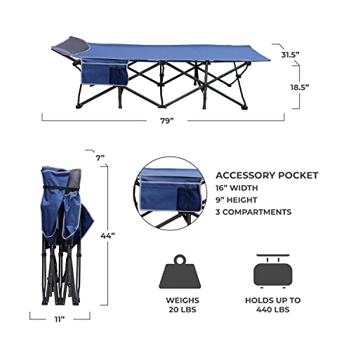 캠핑 침대 미국 OSAGE REVER XL 접이식 최대 440파운드 수면침대-620170
