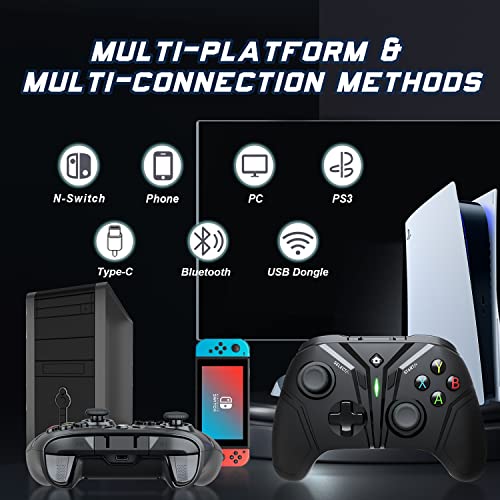 게임 무선 컨트롤러 미국 스위치 PC PS3 Android TV용 Gamrombo Wireless Pro 이중진동 자이로축 포함 PC 멀티플랫폼-620847