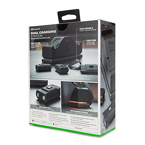 게임 무선 컨트롤러 미국 Xbox 엑스박스용 PowerA 듀얼 충전 스테이션 블랙 충전 배터리 Xbox 엑스박스 시리즈-620931