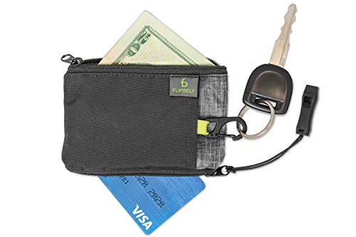 마라톤 러닝 플립벨트 미국 FlipBelt Ultra Wallet 지퍼 달린 지갑 안전 휘슬 포함-613543
