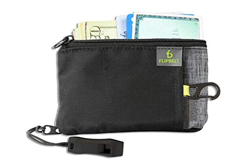 마라톤 러닝 플립벨트 미국 FlipBelt Ultra Wallet 지퍼 달린 지갑 안전 휘슬 포함-613543