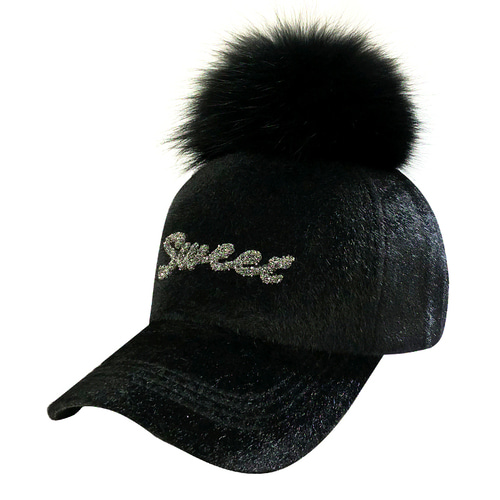 방울 털모자 모자 가을 겨울 큐빅 패션 폭스