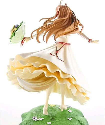 액션 피규어 미국 모형 애니메이션 귀여운 소녀 1/8 향신료와 늑대/홀로 웨딩드레스 기념일 PVC 애니메이션 캐릭터 모델-627338