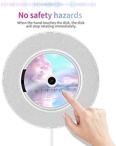 레트로 빈티지 미국 플레이어 블루투스로 장착 가능한 CD 벽 리모컨이 있는 가정용 CD 음악 휴대-628094