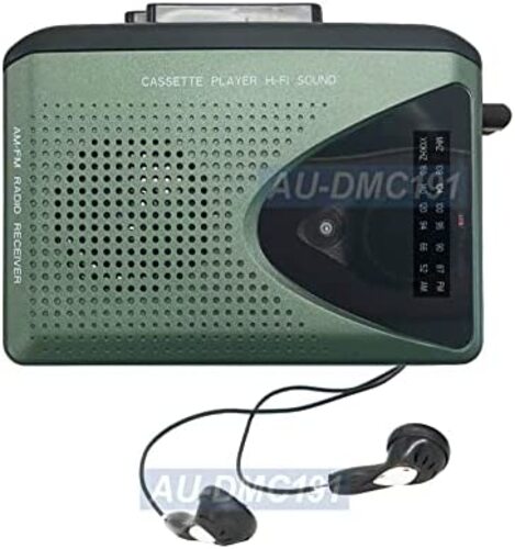 레트로 빈티지 미국 플레이어 AA 배터리 또는 DC USB 5V로 구동되는 AM FM 라디오가 있는 프리미엄 워크맨 카세트 -628079