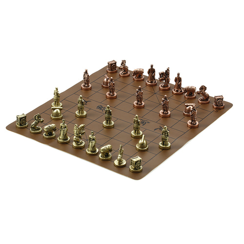 3D 복고풍 입체인물 체스 금속 병마용 휴대가 고급 고급 chess