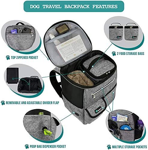 강아지 애견 고양이 가방 급식 미국 펫아미 여행 백팩 똥 디스펜서가 있는 백팩 정리기,멀티 포켓-628758