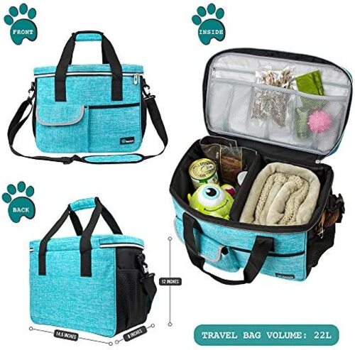 강아지 애견 고양이 가방 급식 미국 펫아미 여행 다기능 포켓,음식 용기 및 접이식 그릇-628751