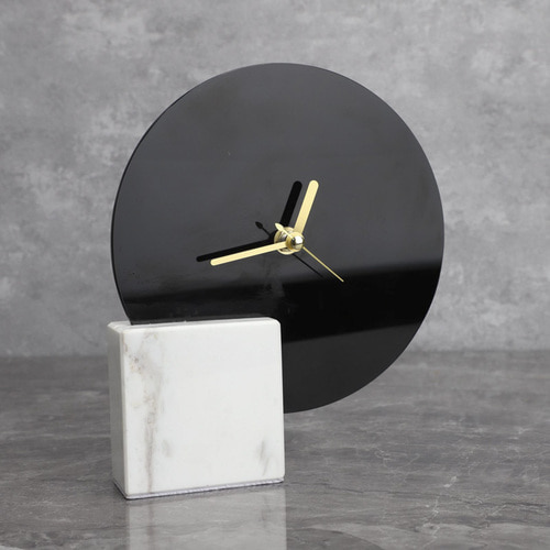 탁상시계 북유럽 대리석 시계 모던 심플 기하학 시계 테이블 시계 테이블 시계