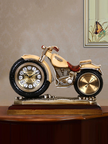 탁상시계 북유럽 거실 시계 복고풍 개성 오토바이 액세서리 시계