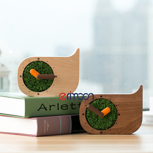 탁상시계 북유럽 원목아트 서재 데스크 시계 전원 크리에이티브 시계 홈 패션