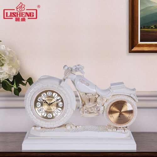 탁상시계 북유럽 리성시계 거실 무음 장식 시계 석영시계 오토바이 시계