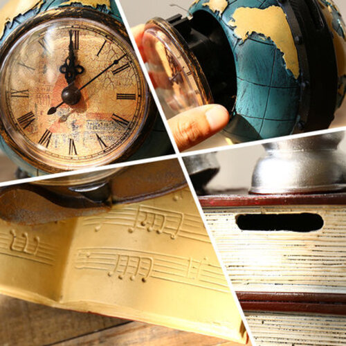 탁상시계 북유럽 아메리칸 오피스룩 크리에이티브 빈티지 시계 지구
