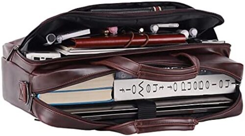 노트북 대형 가방 미국 DOMISO 숄더백 비즈니스 남성 핸드백 작업 서스펜션 17-17.3인치 브라운-629331