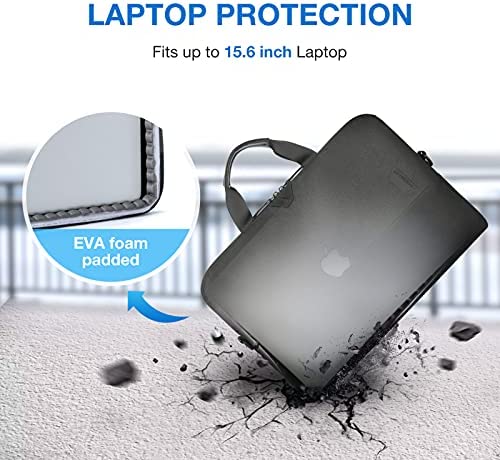 노트북 대형 가방 미국 BAGSMART,15.6인치 케이스,남성용 슬림 컴퓨터,15인치 발수 메신저 숄더백 블랙-629326