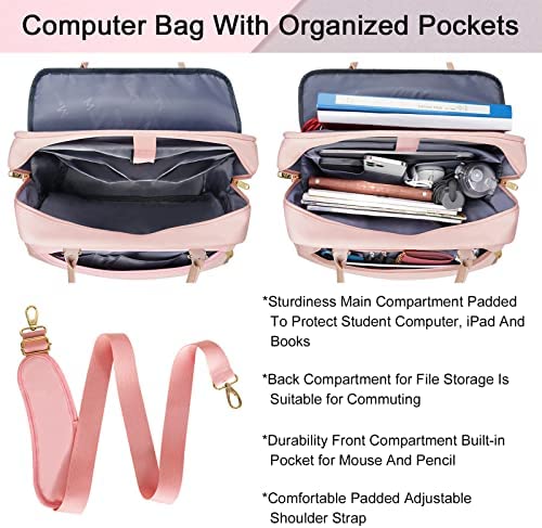 노트북 대형 가방 미국 여성용 15.6인치 컴퓨터 서류 슬리브 케이스,크로스바디 어깨끈이 달린 대형 방수-629299