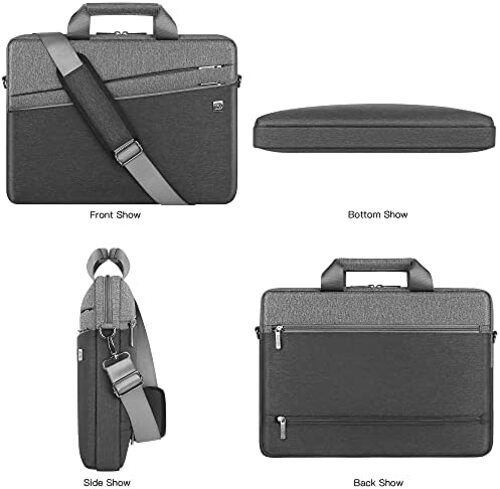 노트북 대형 가방 미국 DOMISO 17인치 방진 휴대 케이스 비즈니스 서류 17-17.3인치 블랙-629327
