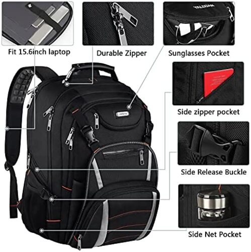 신학기 가방 미국 백팩 여행용 노트북 수납, 남성 여성용 특대 , USB 충전 포트 17인치-630309