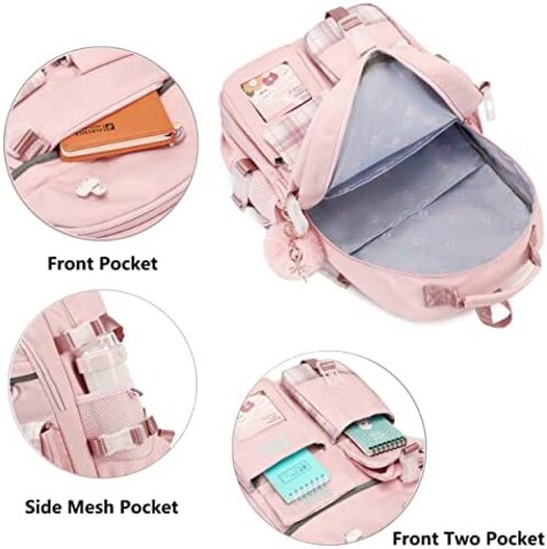 신학기 가방 미국 백팩 키드누, 15.6인치 노트북 수납 키즈 데이팩 핑크 L-630398