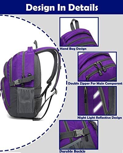 신학기 가방 미국 백팩 USB 충전 포트가 있는 학교 노트북 수납 여행용 -630362