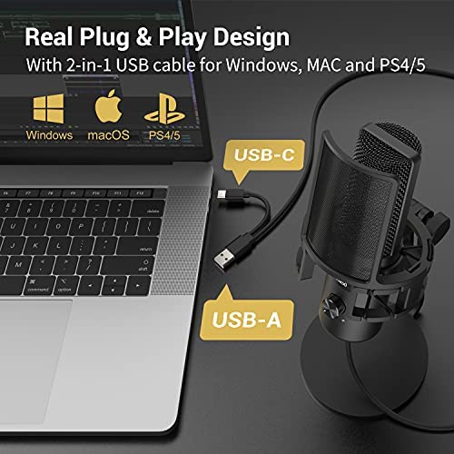 유튜브 방송 마이크 미국 Vegue USB, 게임, 스트리밍, 팟캐스트-630551