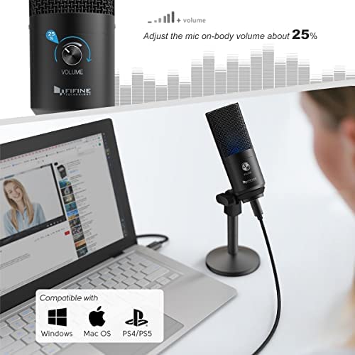 유튜브 방송 마이크 미국 헤드폰 모니터링 3.5mm 잭과 컴퓨터, PC, Mac/Windows용 플러그형 USB 연결-630518