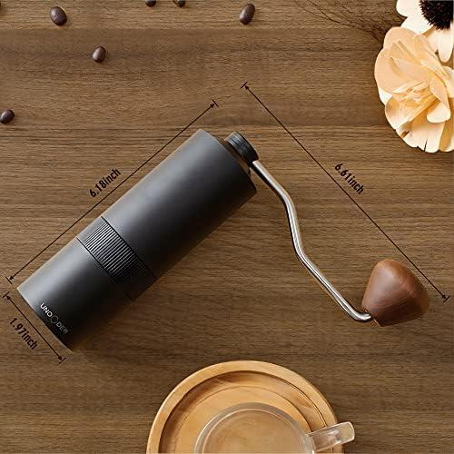 커피 그라인더 미국 조절 가능한 설정이 있는 수동 분쇄기, SUS420 버 핸드 크랭크 휴대용 밀 고속 분쇄-631750