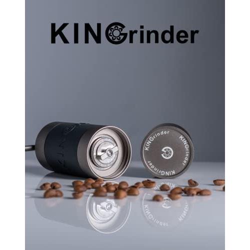 커피 그라인더 미국 KINGRinder K2 아이언 그레이 수동 핸드 140 에어로프레스, 프렌치 프레스, 드립-631717