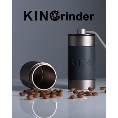 커피 그라인더 미국 KINGRinder K2 아이언 그레이 수동 핸드 140 에어로프레스, 프렌치 프레스, 드립-631717