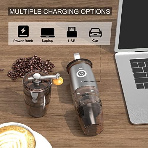 커피 그라인더 미국 Mulli 휴대용 버 분쇄기, 전기 수동 2in1 카페 드립 에스프레소 부어 오버-631708