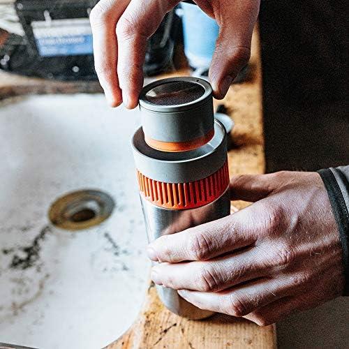 커피 그라인더 미국 WACACO Pipamoka 휴대용 메이커, 싱글 서브 양조기, 일체형 진공 압축기절연 여행용 머그잔-631716