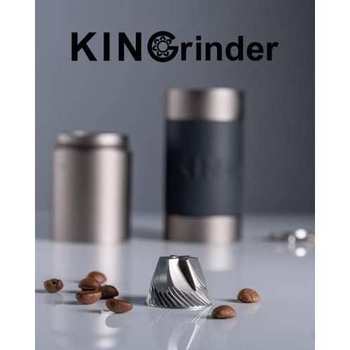 커피 그라인더 미국 KING Rinder K1 아이언 그레이 수동 핸드 140 에어로프레스-631712