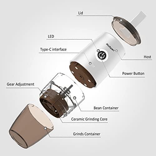 커피 그라인더 미국 모드퀸 휴대용 전기 버 분쇄기, 전기, 수동 2in1 분쇄기 버, 5개의 분쇄 설정-631800
