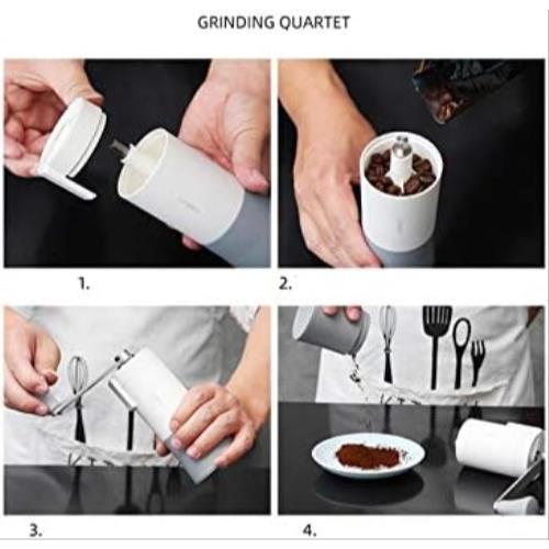 커피 그라인더 미국 QARNBERG 핸드 가정용 기계 소형 휴대용 그라인딩 일체형-631927