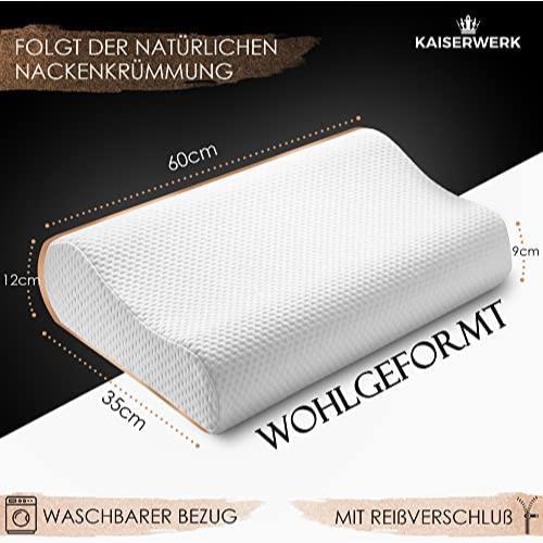 독일 베개 KAISERWERK 부드럽고 지지력 편안한 수면 인체공학적 메모리폼