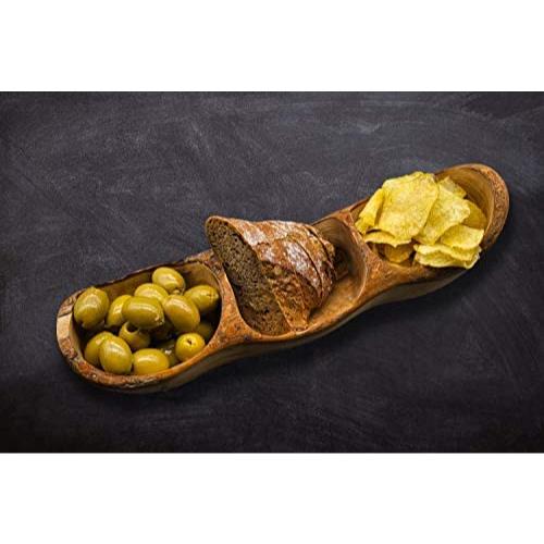 OSTERLANDHOLZ 올리브나무 접시 과일 그릇 장식 핸드메이드 천연 곡물-634213