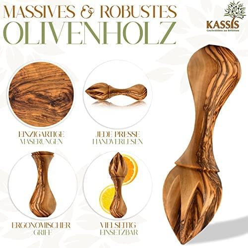 KASSIS 올리브나무 레몬 프레스 착즙 기구 멀티 곡물 품질 14cm-634216