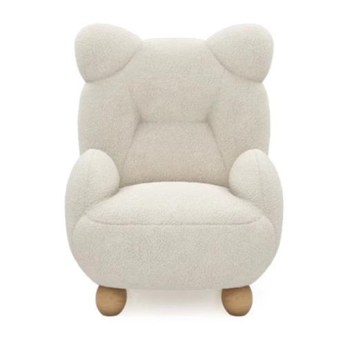 미니 소파 작은 양고기 벨벳 곰 의자 귀여운 좌석 크림 색상-635011