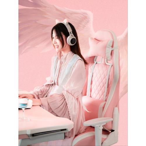 컴퓨터 화장대 화이트 의자 e스포츠 핑크 여성 편안한 리프트  회전 본방송