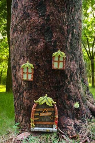 정원소품 정원꾸미기 나무장식 수지 나뭇잎 형광 문 및 창조적인 마이크로 풍경-637325