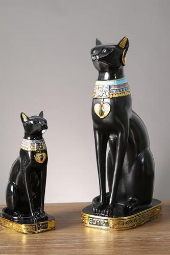 앤티크 이집트 고양이 장식장 소품 와인셀러 사무실 빈티지 인테리어