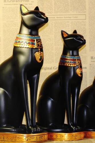 이국적인 이집트 고양이 장식 책꽂이 홈 선물 거실 빈티지 인테리어